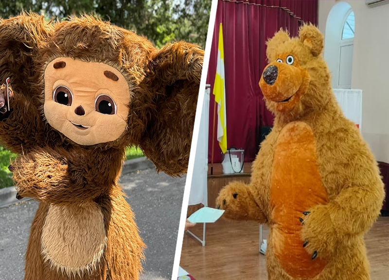 Медведи, кони, Чебурашки: жители Ставрополья устраивают свой перфоманс на муниципальных выборах депутатов